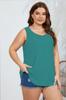 Amazon comercio exterior talla grande para mujer blusa deportiva transpirable elástica sexy chaleco en forma de I top para correr para mujer