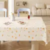 Mantel estilo crema, sin lavado, impermeable, a prueba de aceite, resistente al calor, mantel para mesa de comedor y mesa de café, nuevo modelo 2026, PVC, hermoso mantel floral