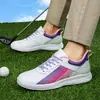 Sapatos Masculinos de Tamanho Grande para Cruzamento de Fronteiras Verão Novo Sapatos de Golfe com Travas Fixas Sapatos de Golfe Impermeáveis Respiráveis Femininos