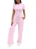 Nuevo Producto Europeo y Americano de Amazon 2026: Conjunto Casual de Color Sólido con Mangas Largas, Top y Pantalones de Pierna Ancha de Cintura Alta, Ropa Deportiva