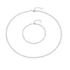 Collar de Perlas de Agua Dulce Naturales Set de Pulseras para Mujer Accesorios de Plata de Ley 925 Lujo Ligero Cadena para Clavícula de Nicho Joyería al por Mayor