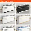 Recepção Balcão de Atendimento Empresa Pintura Balcão de Consultas Simples Moderno Salão de Beleza Loja de Roupas Pequeno Bar Caixa