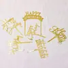 Nueva Decoración Creativa para Pastel de Cumpleaños Corazón Negro y Dorado Acrílico Topper para Pastel Suministros de Decoración para Hornear Fiestas