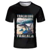 Camiseta Gráfica Ai Brainrot Bombardiro Estampado de Cocodrilo Divertida Humorística para Hombre