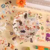 Adesivos Fofos de Gato Gordo Recortados para Diário Gato Desenho Animado Pet Transparente À Prova D'água Alto Valor DIY Guka Adesivos Decorativos