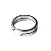 Anillos de Pareja Minimalistas de Acero Inoxidable Huecos con Recubrimiento Eléctrico, Joyería de Moda Europea y Americana, Bestseller de Amazon para Mujeres