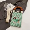 Bolso de Mano de Punto de Nuevo Estilo Color Dopamina Bolso de Almacenamiento Versátil de Nicho Bolso Pequeño de Punto Cruzado