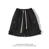 Bermuda de Trabalho Masculina Verão Nova Tendência Streetwear Solta Estilo Americano Funcional Versátil Juventude Comprimento no Joelho