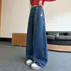 Jeans de otoño para niñas transfronterizos 2026 nuevo estilo ropa exterior de otoño para niños pantalones rectos de pierna ancha holgados para niños mayores modernos