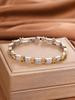 Diseño de un Pulsera de Circonita de Lujo Ligero para Mujer, Moda Minimalista Estilo Ins, Joyería de Amistad Versátil de Gama Alta, Transfronterizo Europeo y Americano
