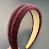 Outono e Inverno 2025 Novos Acessórios de Cabelo Elegantes Headwear Coreano Faixa de Cabeça Elegante Topo Craniano Largo Borda Larga Antiderrapante Faixa de Cabelo com Bolinhas para Mulheres
