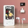 Reproductor de MP3 Externo para Estudiantes, Diseño Simple de Dibujos Animados, Reproductor Deportivo Portátil con Ranura para Tarjeta y Tarjeta de Memoria, Juego Completo al por Mayor