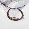 Pulsera Tejida de Cera Transfronteriza Europea y Americana Cera Impermeable para Hombres y Mujeres Cuerda de Mano de Amistad Pulsera Cruzada para Surf de Playa