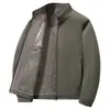 Nueva Chaqueta de Hombre para Primavera y Otoño 2025 Chaqueta de Color Sólido para Padre de Negocios de Mediana Edad y Personas Mayores