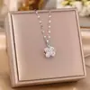 Colar de girassol giratório de luxo leve Acessórios de Nicho de Nicho Simples Elegante Elegante Collarbone Chain Acessórios