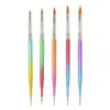 Pluma para uñas con diseño tallado de doble punta, bolígrafo de punto de color, bolígrafo de pintura de color, pincel para uñas, pegamento para esmalte de uñas, bolígrafo de arte