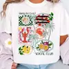 Talla Europea Transfronteriza Camiseta de Verano con Estampado de Cócteles para Mujer Casual Manga Corta Patrón Divertido
