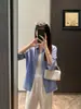 TH Estilo Intelectual~Estilo Old Money Camisa de Linho Puro Manga Longa Chuva Francesa Feminina Proteção Solar Cardigan Top