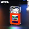 Nuevo encendedor creativo con carcasa transparente y doble arco USB para exteriores, resistente al viento, con degradado de fantasía, fabricantes al por mayor
