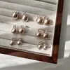 Pendientes Clásicos de Perlas Color Dorado Champagne de la Princesa Diana Estilo Francés Retro Femenino Bombilla Estilo Socialité Pendientes de Bola