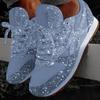 Estación independiente transfronteriza Otoño 2020 popular muffin lentejuelas zapatos casuales plataforma de diamantes de imitación transpirable zapatos deportivos de mujer comercio exterior