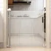 Barrera Protectora Extensible para Mascotas, Puerta para Perros Antiescalada, Valla para Sala de Estar, Cortina Divisoria para el Hogar, Red para Gatos, Gris