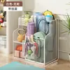 Cesta de Almacenamiento para Esterilla de Yoga, Estante de Almacenamiento para Equipo de Fitness con Ruedas, Estante de Almacenamiento tipo Sandwich para Baloncesto y Bádminton en Casa