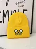 Gorro de Punto Bordado con Expresión de Dibujos Animados, Gorro Cálido de Lana Lindo y Divertido para Otoño e Invierno para Estudiantes Hombres y Mujeres y Parejas