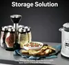 Juego de Frascos para Especias con Base Giratoria 7 Piezas, Combo de Contenedores de Botellas para Condimentos de Cocina, Saleros Almacenadores de Especias para Cocina Casera