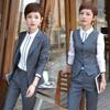 Atacado Outono Roupa de Negócios Terno Profissional Feminino Vestido Terno Feminino Entrevista Roupa de Trabalho OL Feminino Terno Listrado