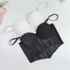 Camisola de Venta Caliente para Comercio Exterior para Mujeres con Busto Grande, con Pliegues Irregulares, Ajustada y Diseño de Ballena para Ropa de Abrigo