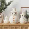 Produto Quente Transfronteiriço Boneco de Neve de Terracota Boneco de Neve de Resina Colorido Retrô Decoração de Natal Mesa de Natal