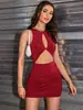 Transfronterizo 2026 Europeo y Americano Amazon Verano Vestido Ajustado para Mujer para Discoteca Sexy Hueco Plisado con Tirantes Finos para Mujer