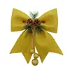 Lazo Grande Navidad Lazo de Polvo Dorado Colgante Árbol de Navidad Decoración Navideña Regalo