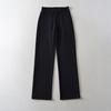 Pantalones casuales sencillos de cintura baja, rectos y anchos para mujer, versátiles, holgados y con cordón, adelgazantes, para otoño de 2023