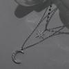 Nuevo Collar Versátil de Estrella y Luna Diseño de Nicho Femenino Ins Cadena de Clavícula de Alta Gama Regalo Super Hada para Novia