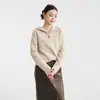 [169 Yuan con Envío Gratis] Suéter de Lana con Cremallera Media y Capucha para Mujer Modemike Suéter de Lana y Cachemira para Mujer Mujer 10063