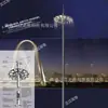 Luz de mástil alto de 30 m, fabricante en Nantong, Jiangsu, instalación incluida, reflector LED, luz de grúa torre LED