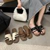 Pantuflas sin cordones para mujer 2026 Nuevo estilo coreano de verano Ropa retro para vacaciones con faldas Sandalias romanas