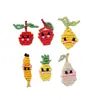 Lindos Dibujos Animados Tejidos con Cuentas Plátano Piña Manzana Pendientes de Fruta DIY Colgantes de Oreja Cadena de Teléfono Colgante de Llavero