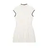 Bestseller do AliExpress em moda feminina europeia e americana transfronteiriça: minivestido moderno com acabamento em cor contrastante