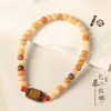 Caqui Negro Zakiram Maíz Ceroso Pulsera Cambio Gradual Bodhi Pulsera de Doble Círculo Placa Juego Enrollado Dedo Suave Wen Juego Venta al por Mayor