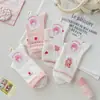 Calcetines de Malla Huecos Rosas de Fresa Conejito Pequeño Sin Hueso de Verano a Media Pantorrilla Venta al por Mayor Calcetines Dulces Japoneses para Mujer