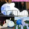 Luna Luminosa Inflable Modelo de Aire Grande Iluminación del Día Nacional Conejo Lunar Astronauta Modelo de Planeta Aterrizaje Lunar Luz Exhibición