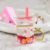Pingente chaveiro acrílico óleo Pérola coelho amor pingente mochila escolar carro desenho animado acessórios bolsa chaveiro