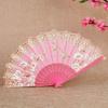 Flor de Luna Abanico Estilo Chino Abanico para Danza Abanico Plegable Abanico de Plástico Abanico para Hanfu Abanico de Regalo Abanico Alegre Abanico para Danza