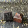 Sellos de utilería Hexian Shi tallado en madera de azufaifo portátil pequeño tallado en madera maciza sólida suministros taoístas