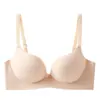 Roupa Íntima Feminina Francesa Lisa Sem Costura Antibacteriana Sexy Estampa de Leopardo Sutiã Push-up para Seios Pequenos com Bojo Triângulo e Costas Cruzadas Bonitas