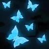 2026 Modelo Nuevo Pegatinas de Mariposa Azul que Brillan en la Oscuridad para Decoración de Dormitorio, Removibles y Aptas para Envío Transfronterizo