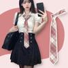 Gravata rosa feminina estilo universitário estilo japonês JK estilo preguiçoso camisa grátis decoração laço rosa acessórios de roupas gravata borboleta